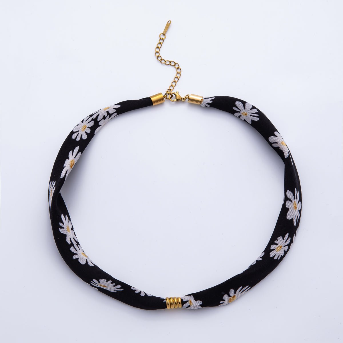 Stainless Steel Gold Brown, Black, Pink Smooth Silk Scarf Handmade Necklace | WA1653 - WA1655, WA1716 - WA1718, WA1721 - WA1723, WA1726 WA1727 WA1730 WA1735 - DLUXCA