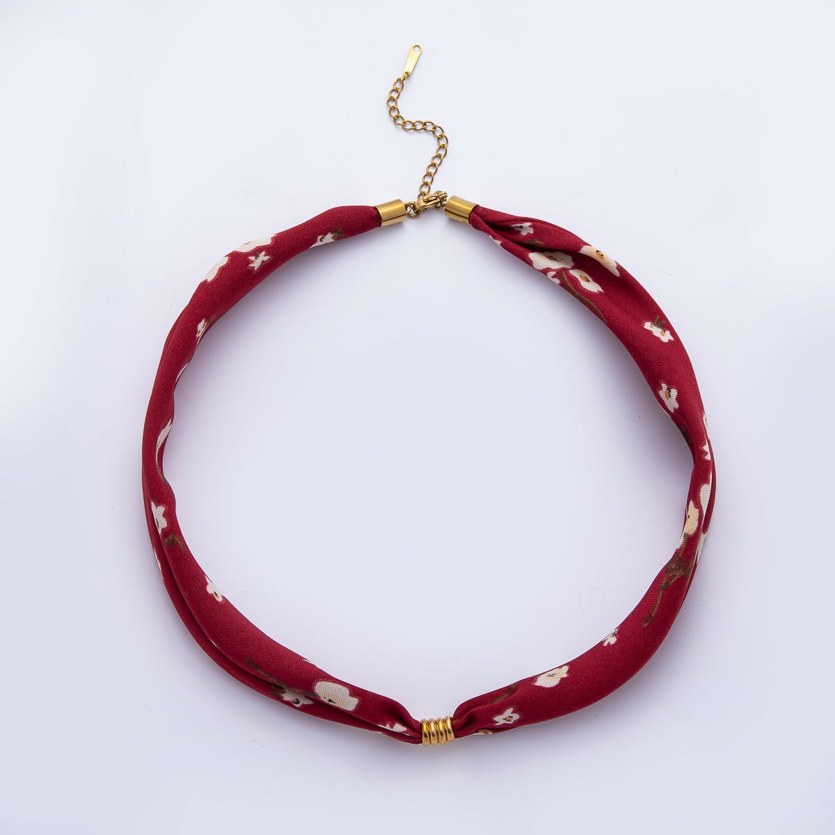 Stainless Steel Gold Brown, Black, Pink Smooth Silk Scarf Handmade Necklace | WA1653 - WA1655, WA1716 - WA1718, WA1721 - WA1723, WA1726 WA1727 WA1730 WA1735 - DLUXCA