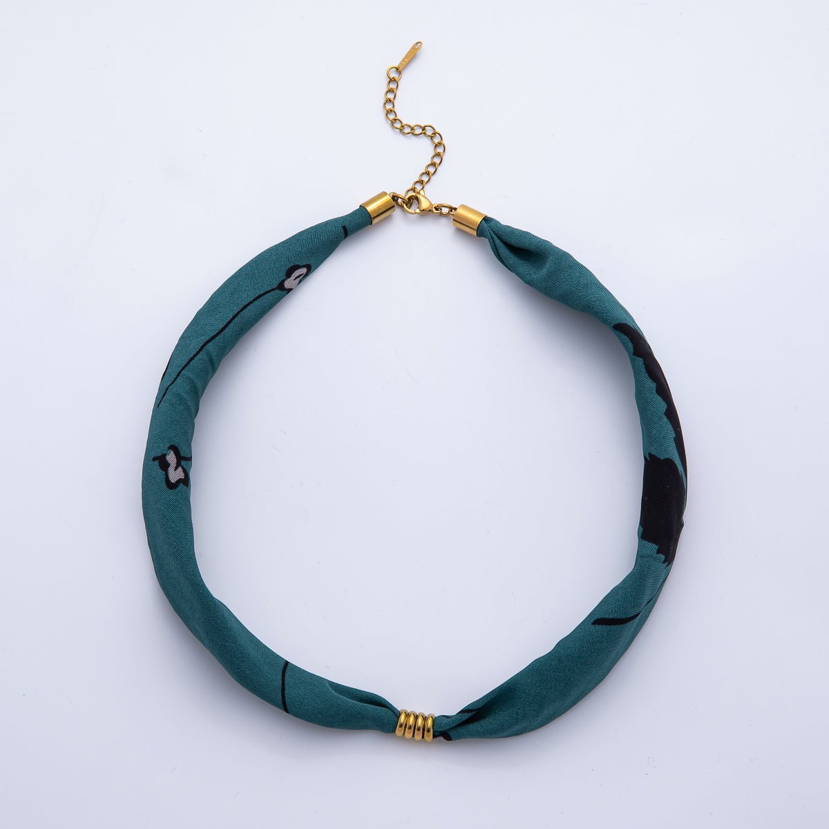 Stainless Steel Gold Brown, Black, Pink Smooth Silk Scarf Handmade Necklace | WA1653 - WA1655, WA1716 - WA1718, WA1721 - WA1723, WA1726 WA1727 WA1730 WA1735 - DLUXCA