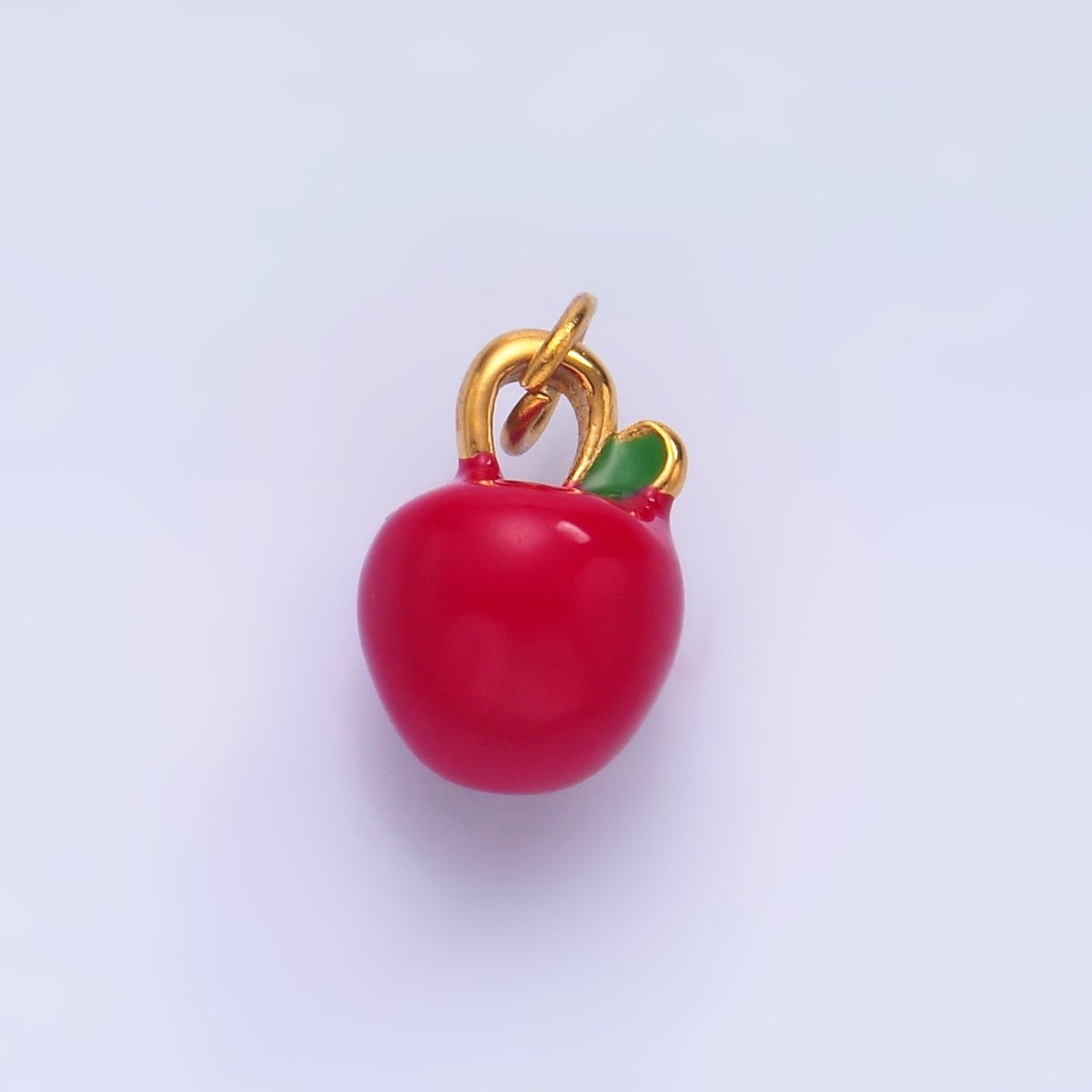 Stainless Steel Green, Red, Minimalist Apple 3D Multidimensional Charm | P841 P851 - DLUXCA