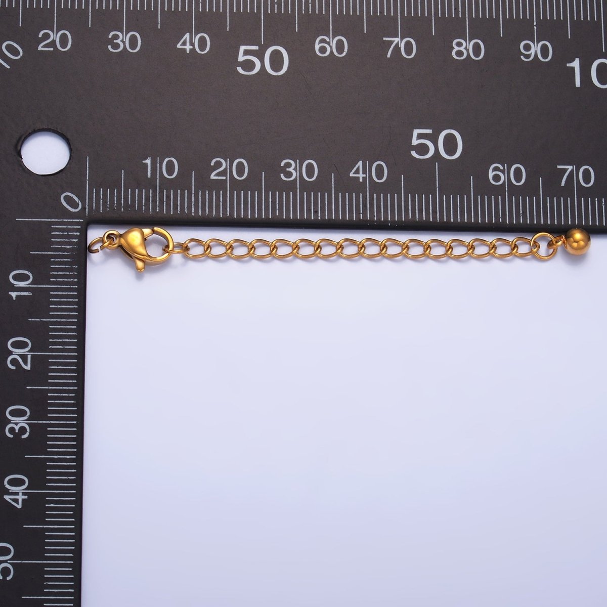 Stainless Steel Lobster Claw Clasps w. 2 - Inch Extender Ball Findings Set | Z1061 - DLUXCA