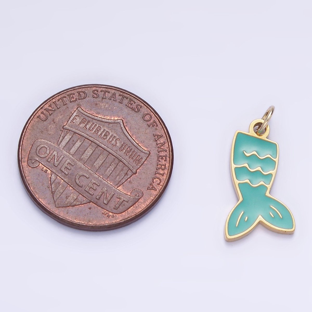 Stainless Steel Mermaid Tail Charm Enamel Animal Jewelry Pendant | P1009 - DLUXCA