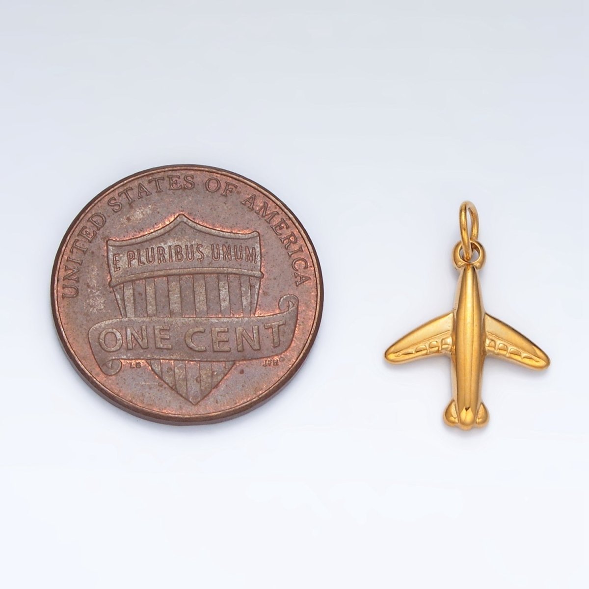 Stainless Steel Mini Flying Airplane Travel Charm | P566 - DLUXCA