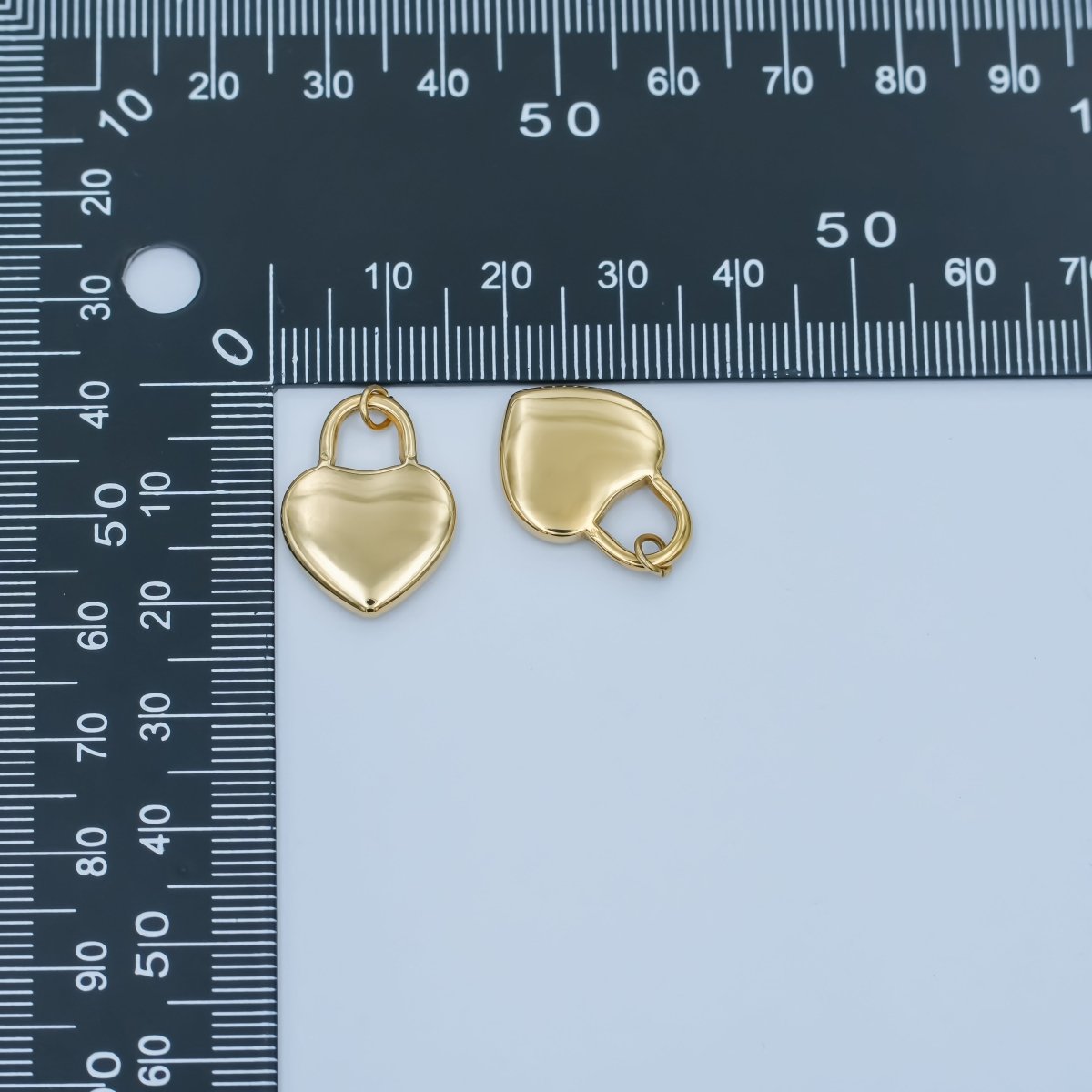 Stainless Steel Minimalist Heart Padlock Charm | P551 - DLUXCA