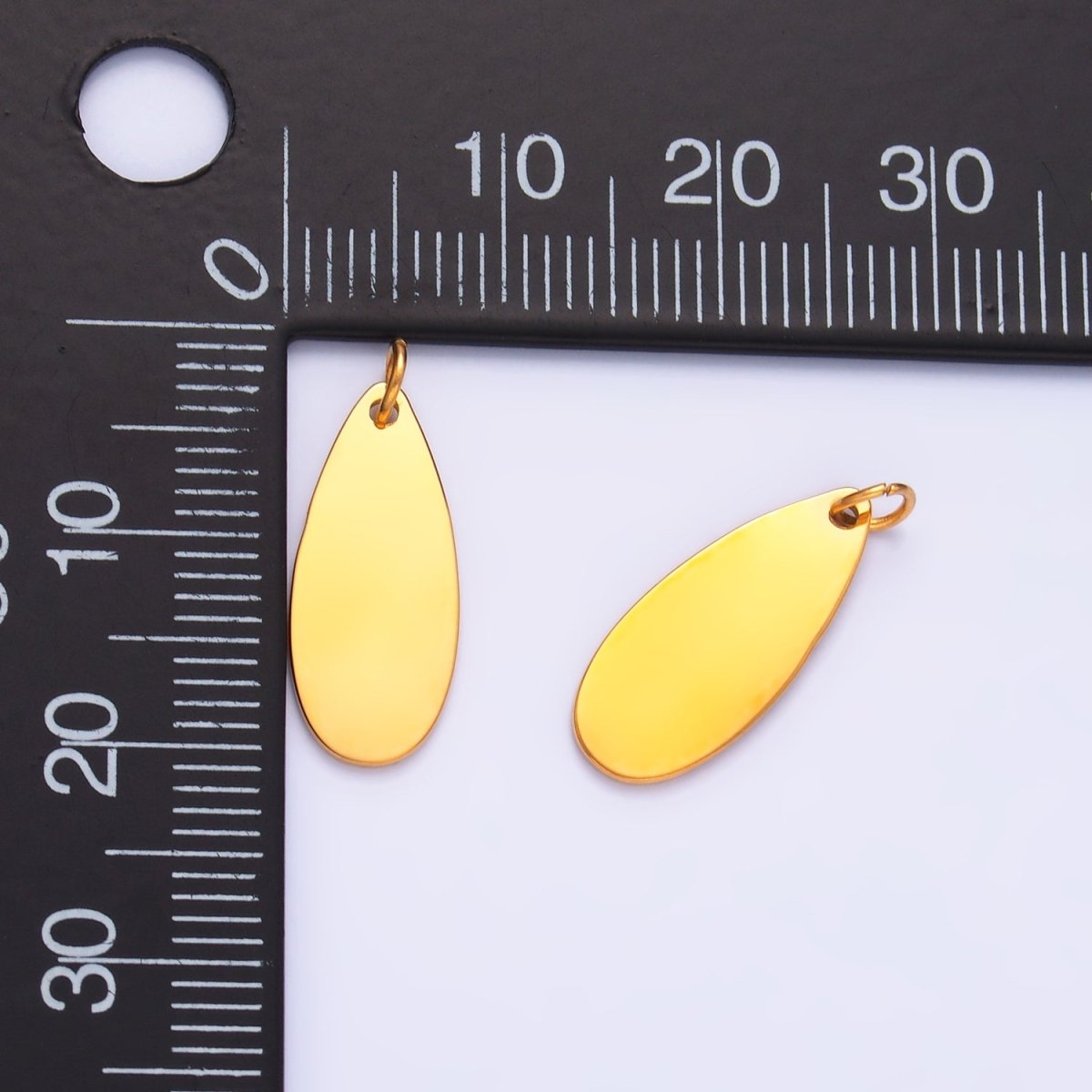 Stainless Steel Minimalist Teardrop Charm | P780 - DLUXCA