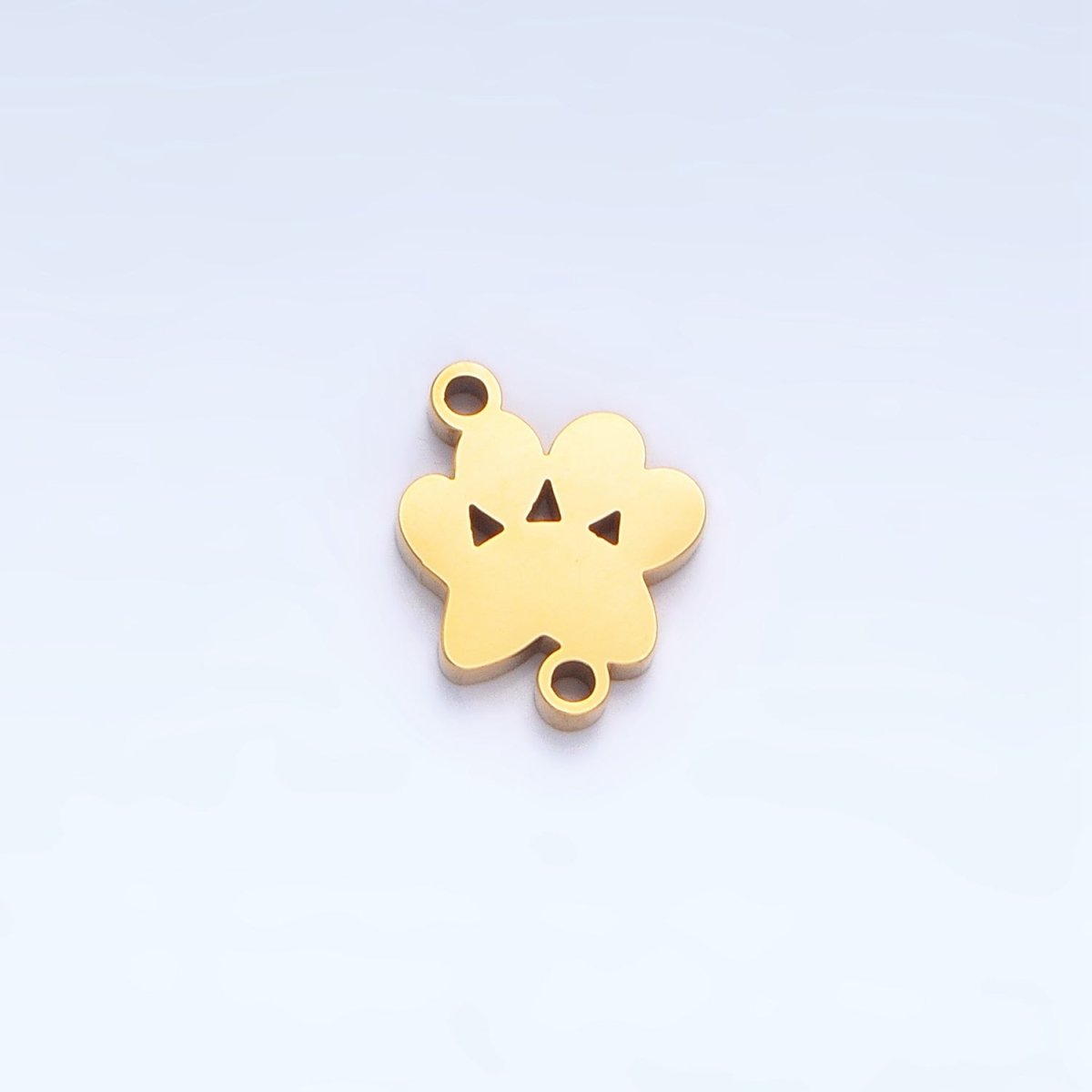 Stainless Steel Paw Print Pet Animal Connector in Gold & Silver | F374 - DLUXCA