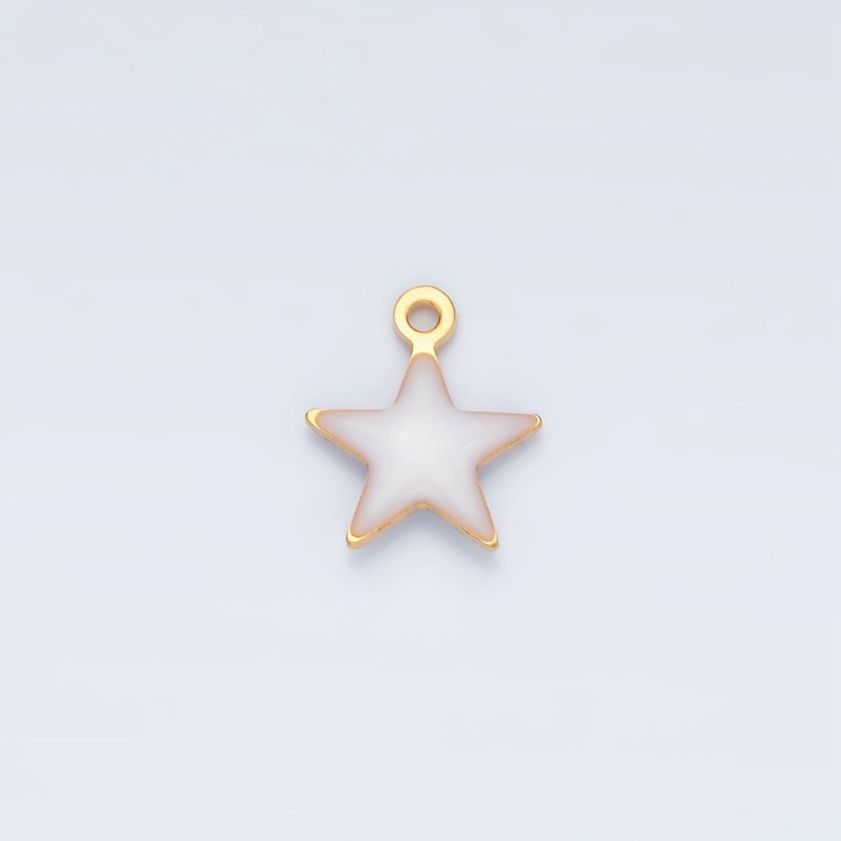 Stainless Steel Pink, Green, White Enamel Mini Celestial Star Charm | P1018 - DLUXCA