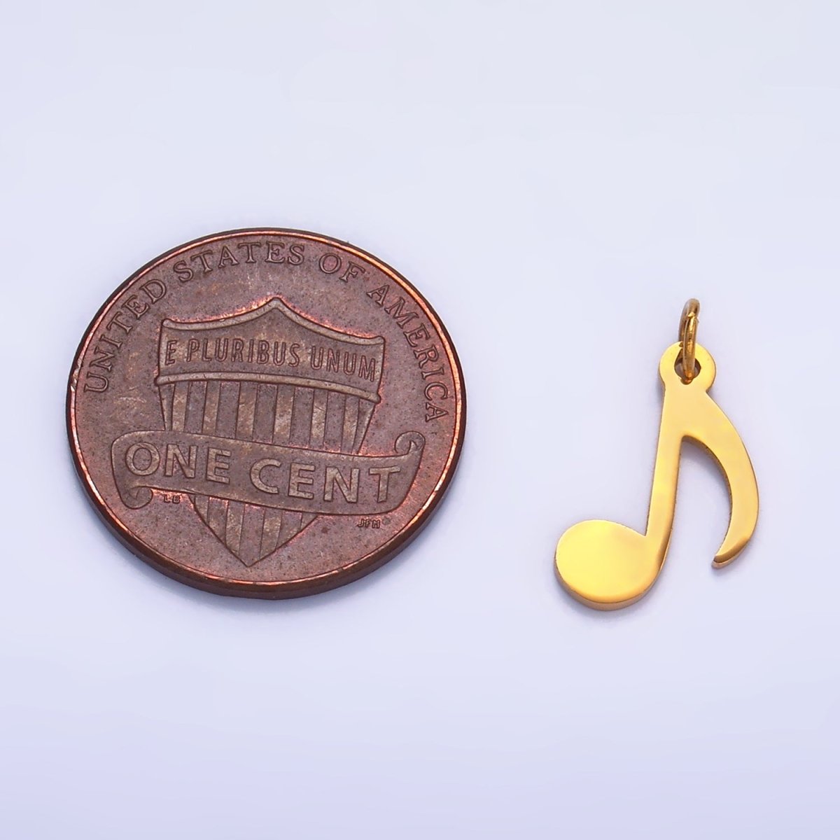 Stainless Steel Quaver Eight Note ♪ Music Symbol Charm in Gold & Silver | P1364 - DLUXCA