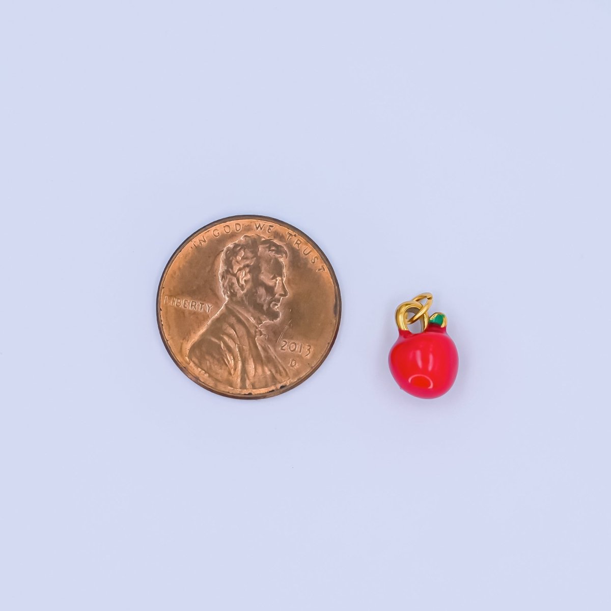 Stainless Steel Red Apple Tomato Charm in Gold & Silver | P842 - DLUXCA