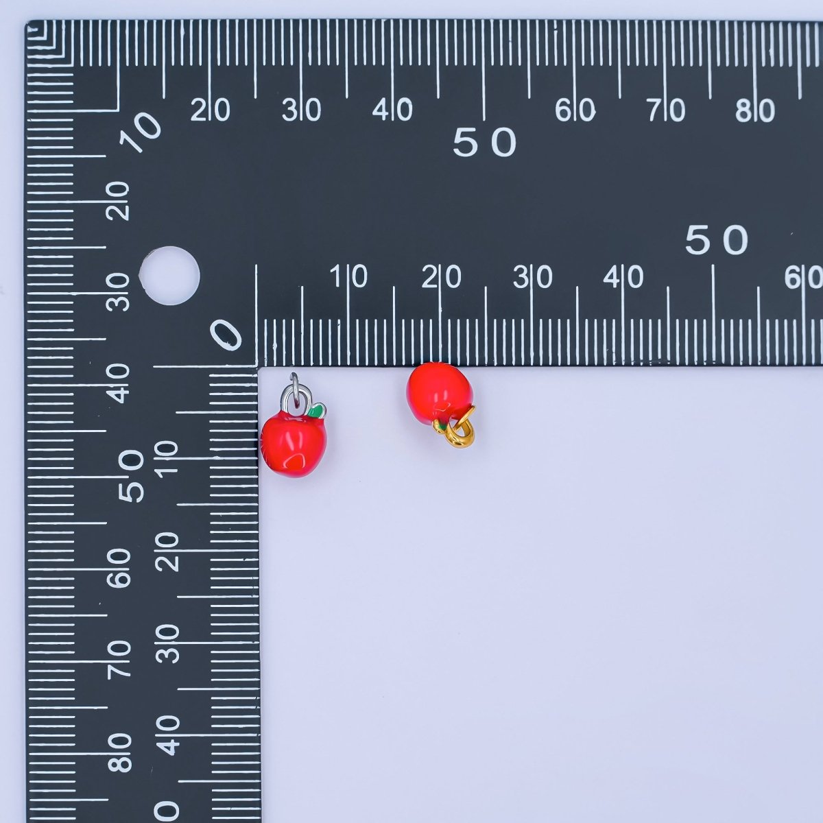 Stainless Steel Red Apple Tomato Charm in Gold & Silver | P842 - DLUXCA