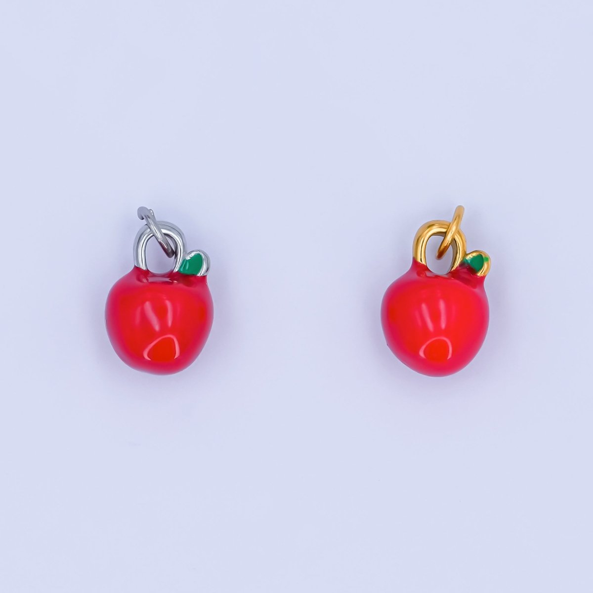 Stainless Steel Red Apple Tomato Charm in Gold & Silver | P842 - DLUXCA