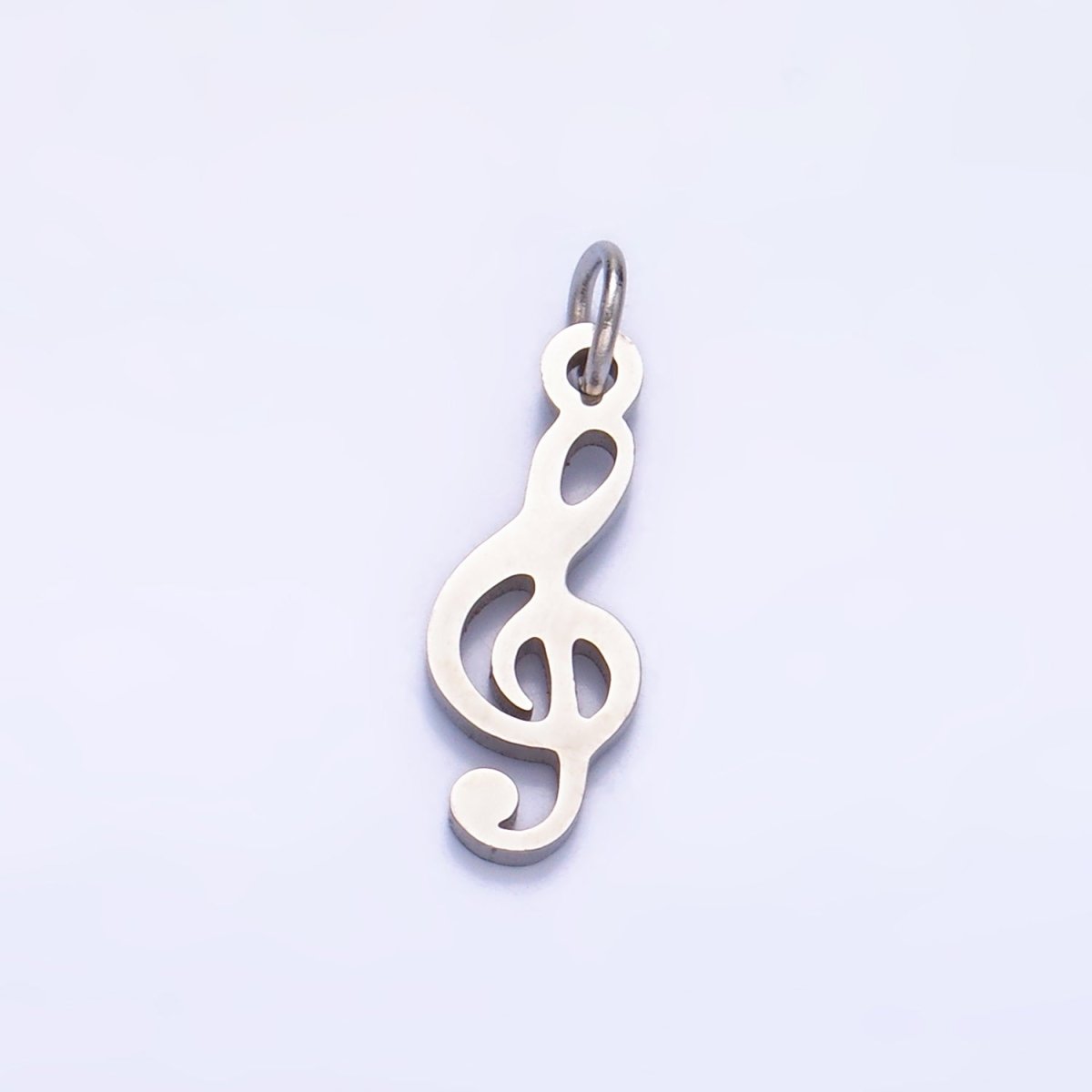 Stainless Steel Treble 'G' Clef 𝄞 Music Symbol Charm in Gold & Silver | P1272 - DLUXCA