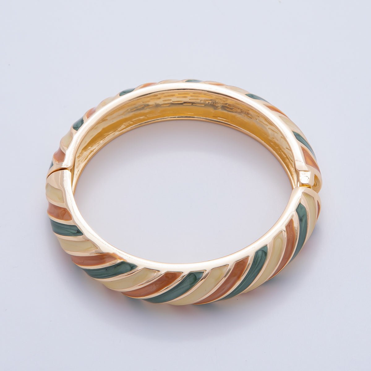 Statement Gold Filled Enamel Swirl Colorful Luxe Bracelet | WAA3333 - WAA3337 - DLUXCA