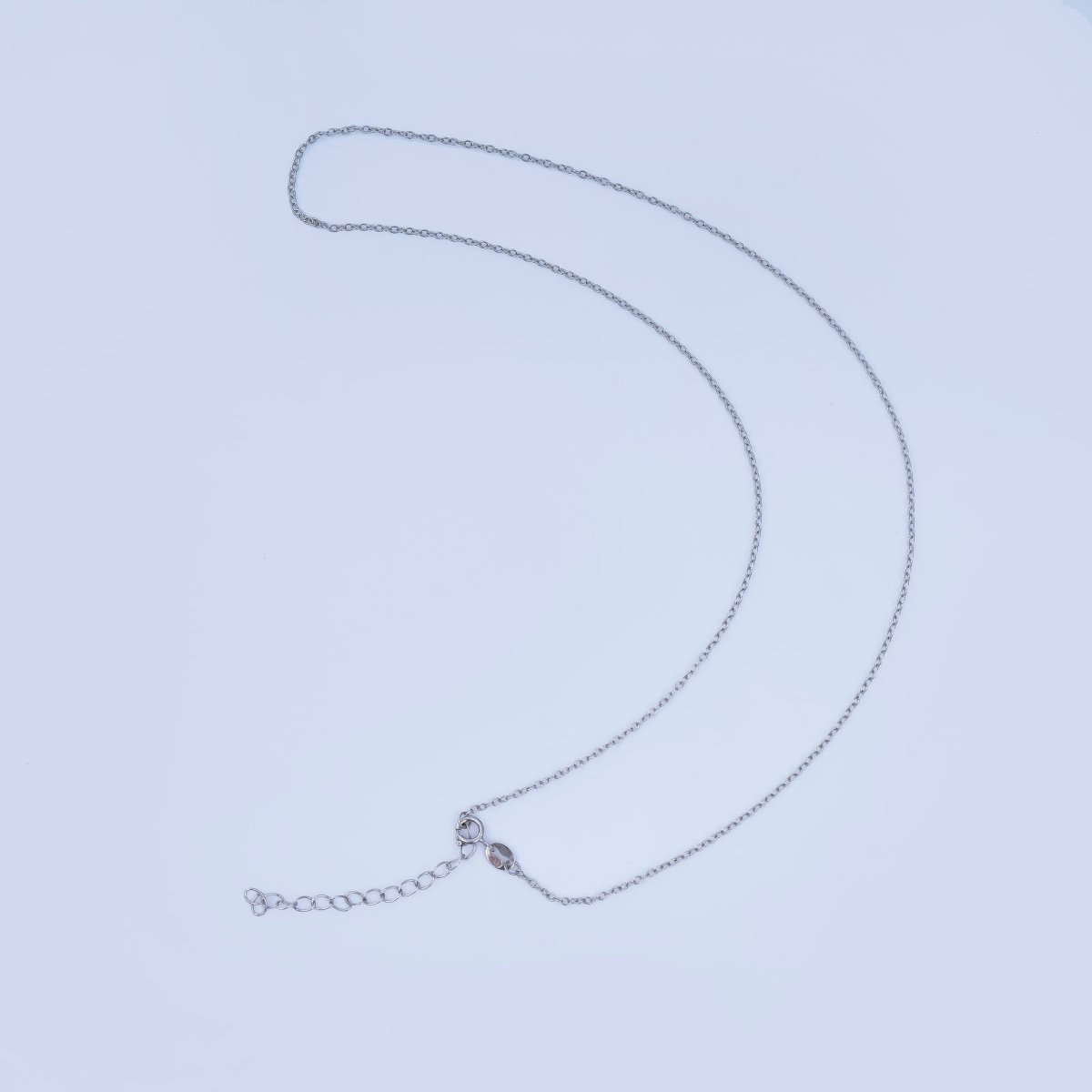 Sterling Silver S925 1.4mm Minimalist Cable Chain 16 Inch, 18 Inch, 20 Inch Necklace | WA - 3088, WA - 3091,WA - 3092 - DLUXCA