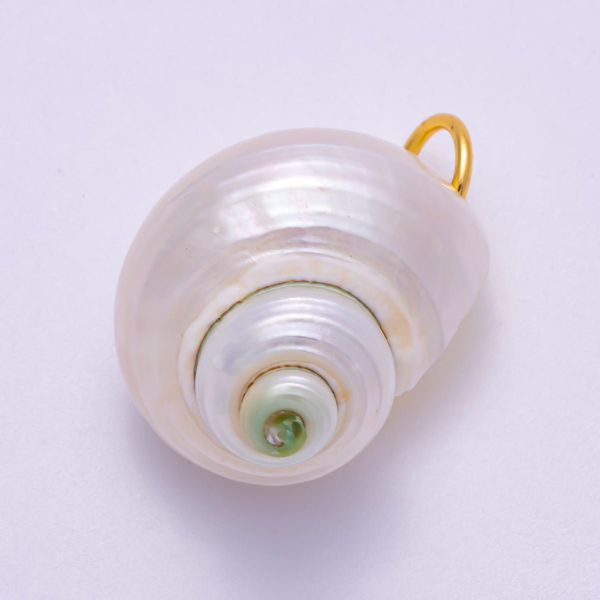 SUMMER 18K Gold Filled 31mm Freshwater Pearl Nautical Conch Sea Shell Charm | Charms - 00554 - DLUXCA