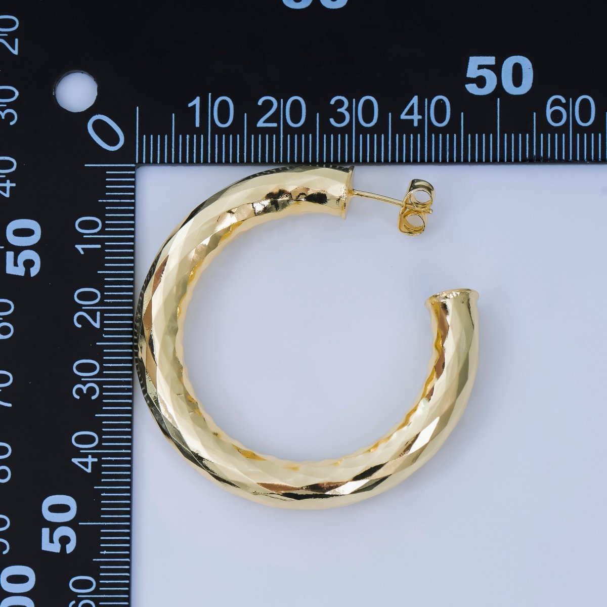 Thick Gold Hoop Earring, Chunky Gold Hoop, Medium Gold Hoop Earring, Open Hoop Earring, Tube Hoop Earring Lead, Nickel Free Q - 004 Q - 006 Q - 008 - DLUXCA