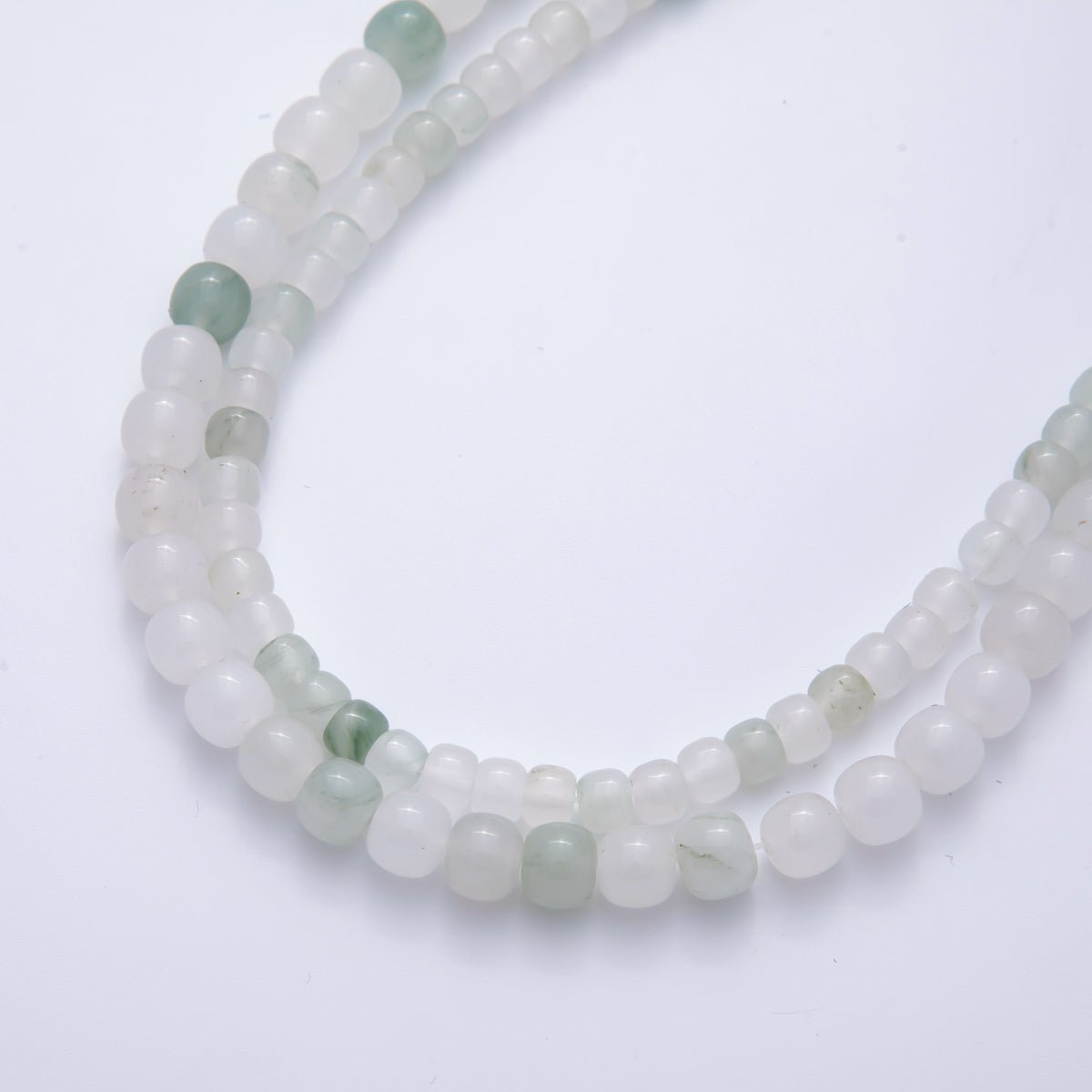 Tianshan Jade Natural Gemstone 6mm x 5mm Rondelle Beads Strand Finding | WA - A3538 - DLUXCA