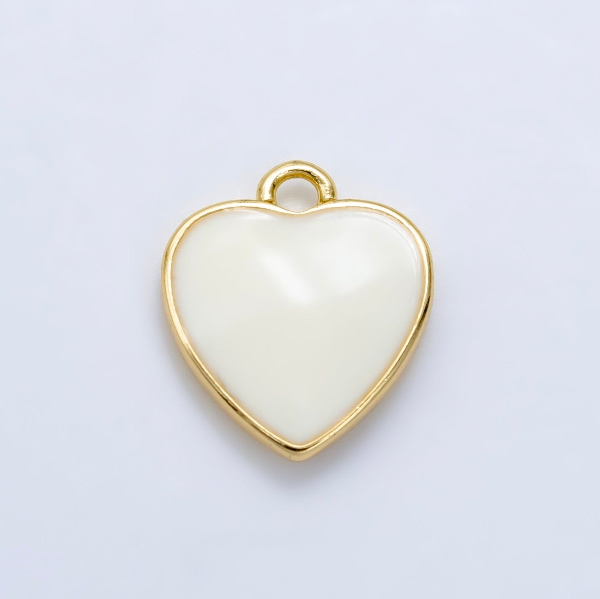 Tiny Enamel Heart Charms Little Color Hearts on Gold Filled Red Pink White Teal First Love Earing Bracelet Necklace Jewelry Supplies, C - 524 - DLUXCA