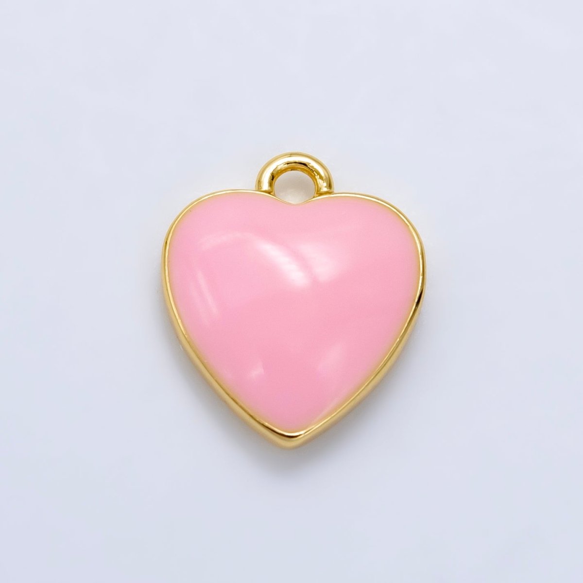 Tiny Enamel Heart Charms Little Color Hearts on Gold Filled Red Pink White Teal First Love Earing Bracelet Necklace Jewelry Supplies, C - 524 - DLUXCA