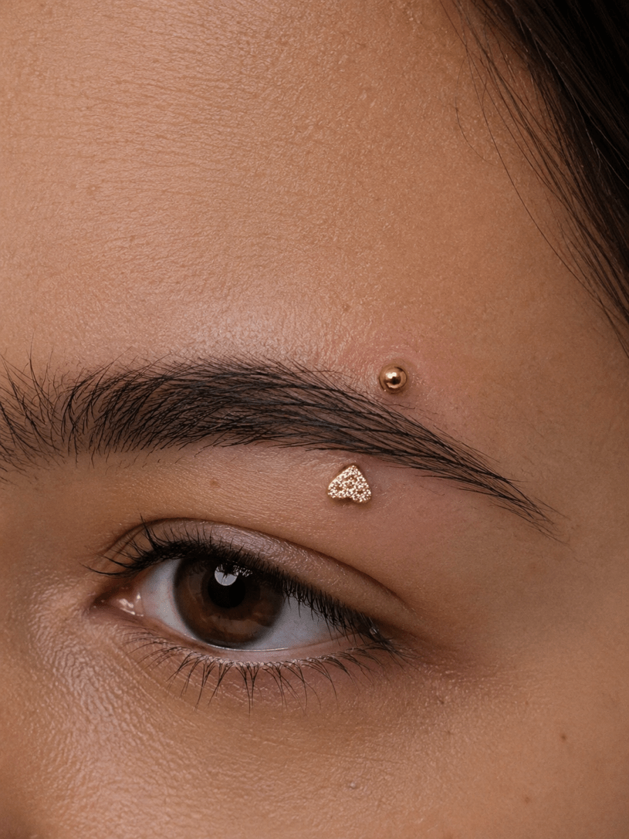 Titanium 4.5mm Micro Paved CZ Butterfly Curved Eyebrow Barbell Piercing Stud in Gold & Silver | Findings-00335 Findings-000336 - DLUXCA