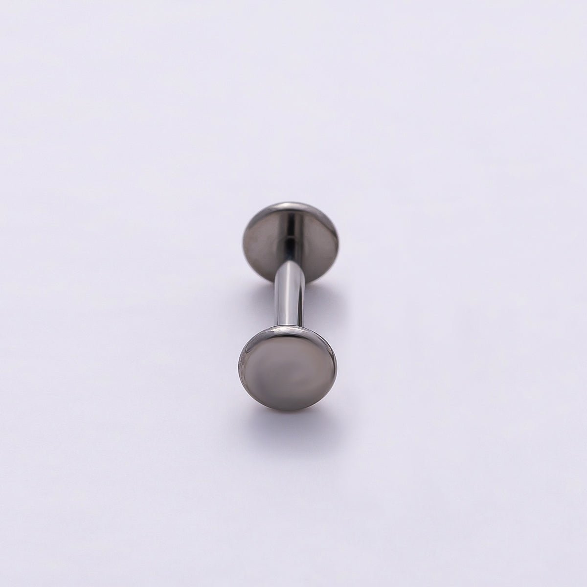 Titanium 4mm Minimalist Round Cartilage Piercing Flat Back Stud in Gold & Silver | Findings-00391 Findings-00392 - DLUXCA
