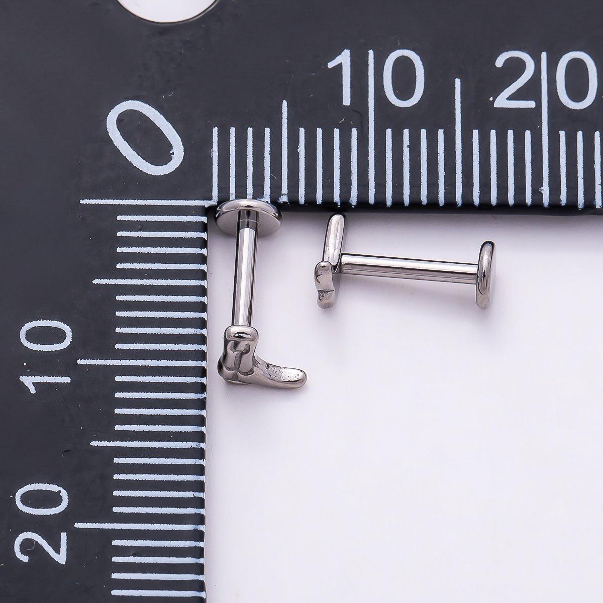 Titanium 6mm Cowboy Boot Cartilage Piercing Flat Back Stud in Gold & Silver | Findings-00387 - DLUXCA