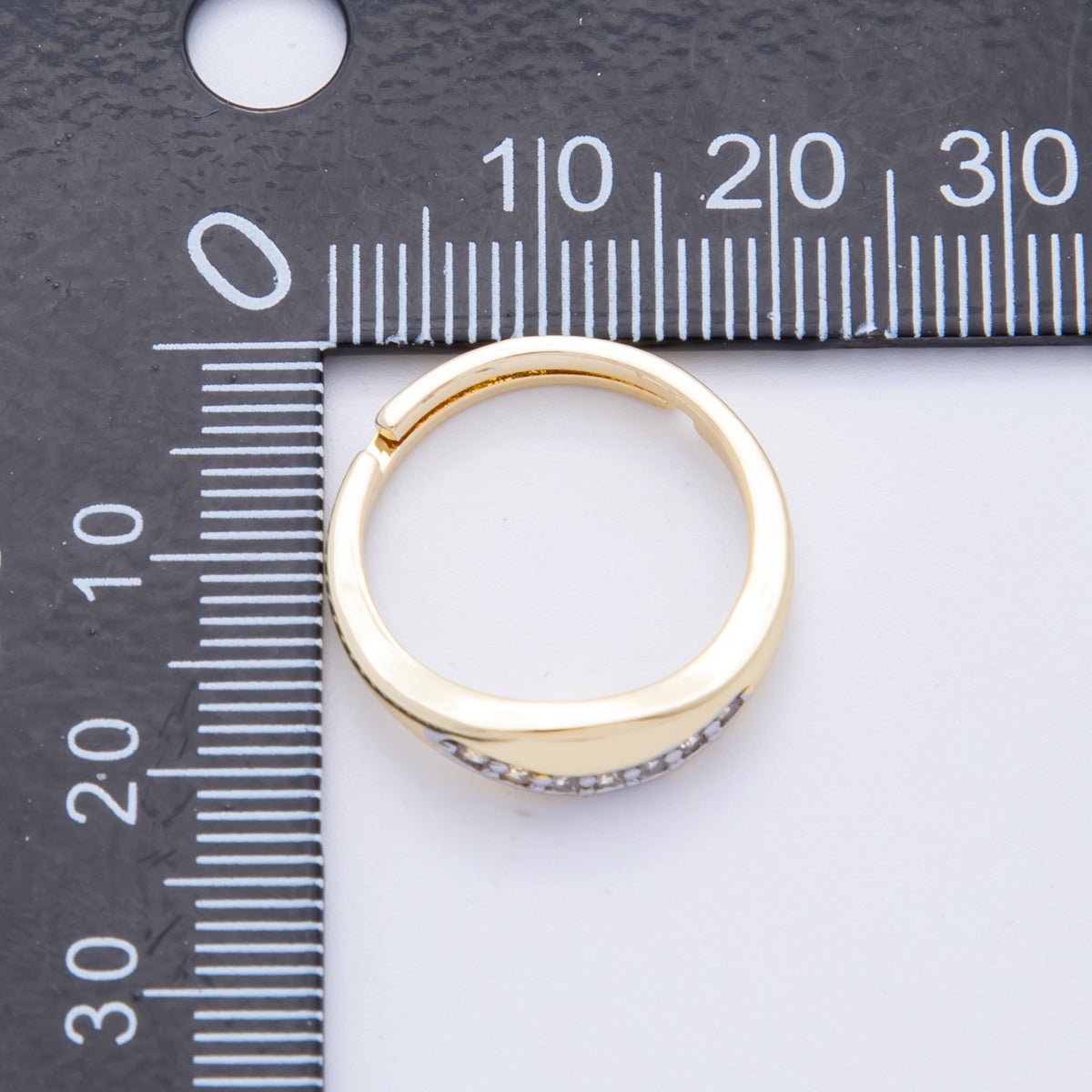 Two Toned Gold Filled Micro Paved CZ Gradient Starlight Path Ring | O143 - DLUXCA