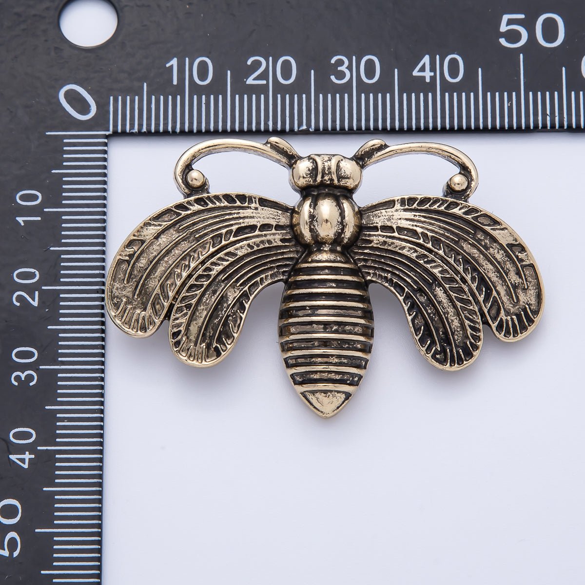 Vintage Gold 51mm x 33mm Fly Insect Animal Pin Brooch | BH - 061 - DLUXCA