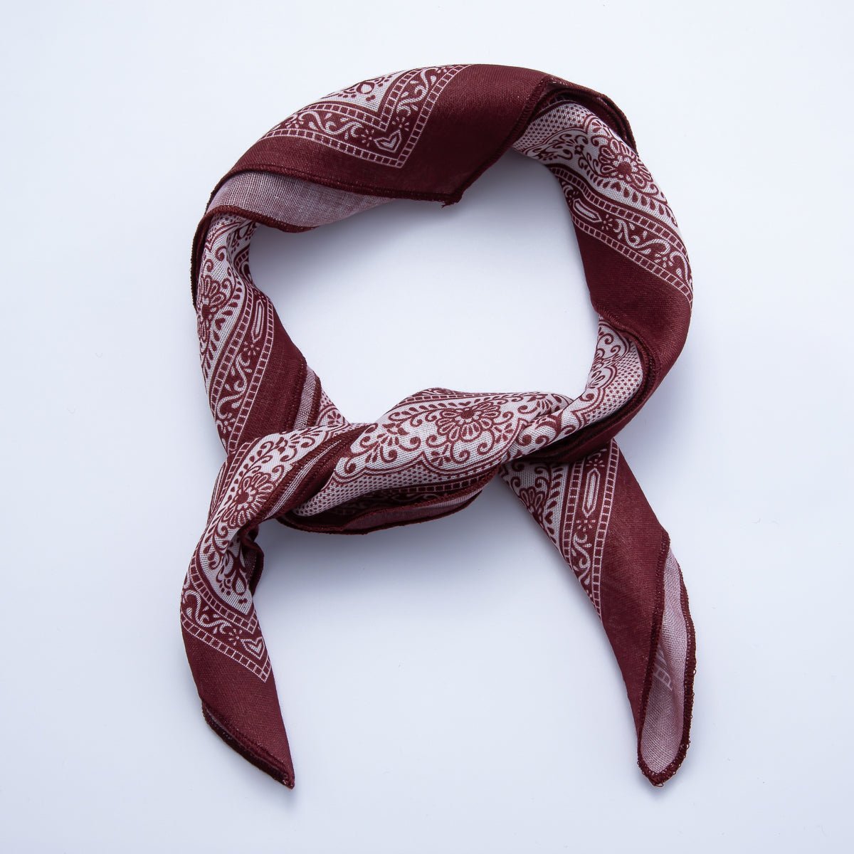 Vintage Square 56mm Soft Faux Silk Bandana Scarf Necklace | WA - 1978 - DLUXCA