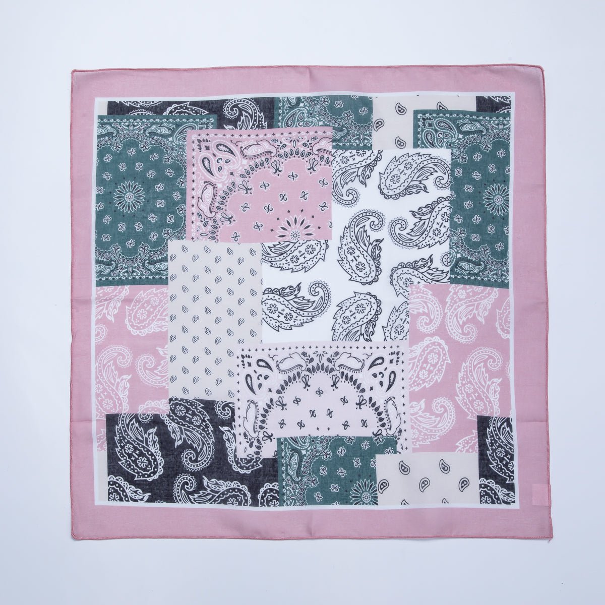 Vintage Square 56mm Soft Faux Silk Bandana Scarf Necklace | WA - 1978 - DLUXCA