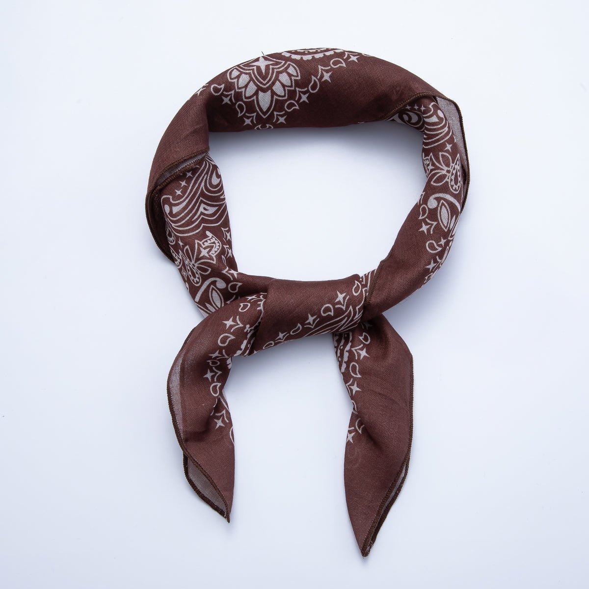 Vintage Square 56mm Soft Faux Silk Bandana Scarf Necklace | WA - 1978 - DLUXCA