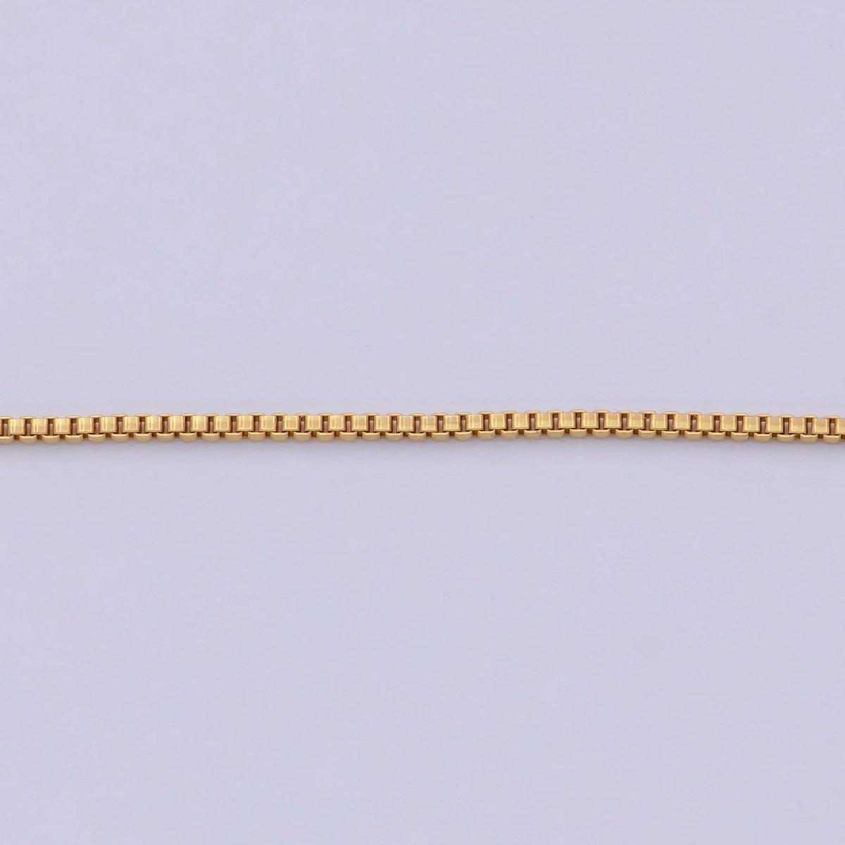 0.8 mm Chain box necklace, 24k gold filled chain box, Dainty gold filled chain, minimalist necklace 16 inch chain | WA-742 Clearance Pricing - DLUXCA