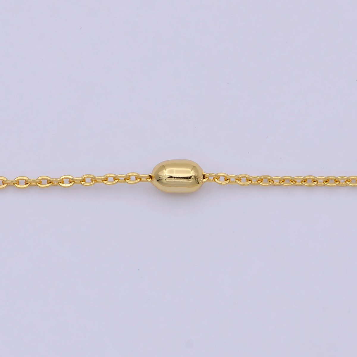 1 mm Satellite necklace, 24k gold filled chain Bead, Dainty gold filled chain, minimalist necklace 17.7 inch chain | WA-741 Clearance Pricing - DLUXCA