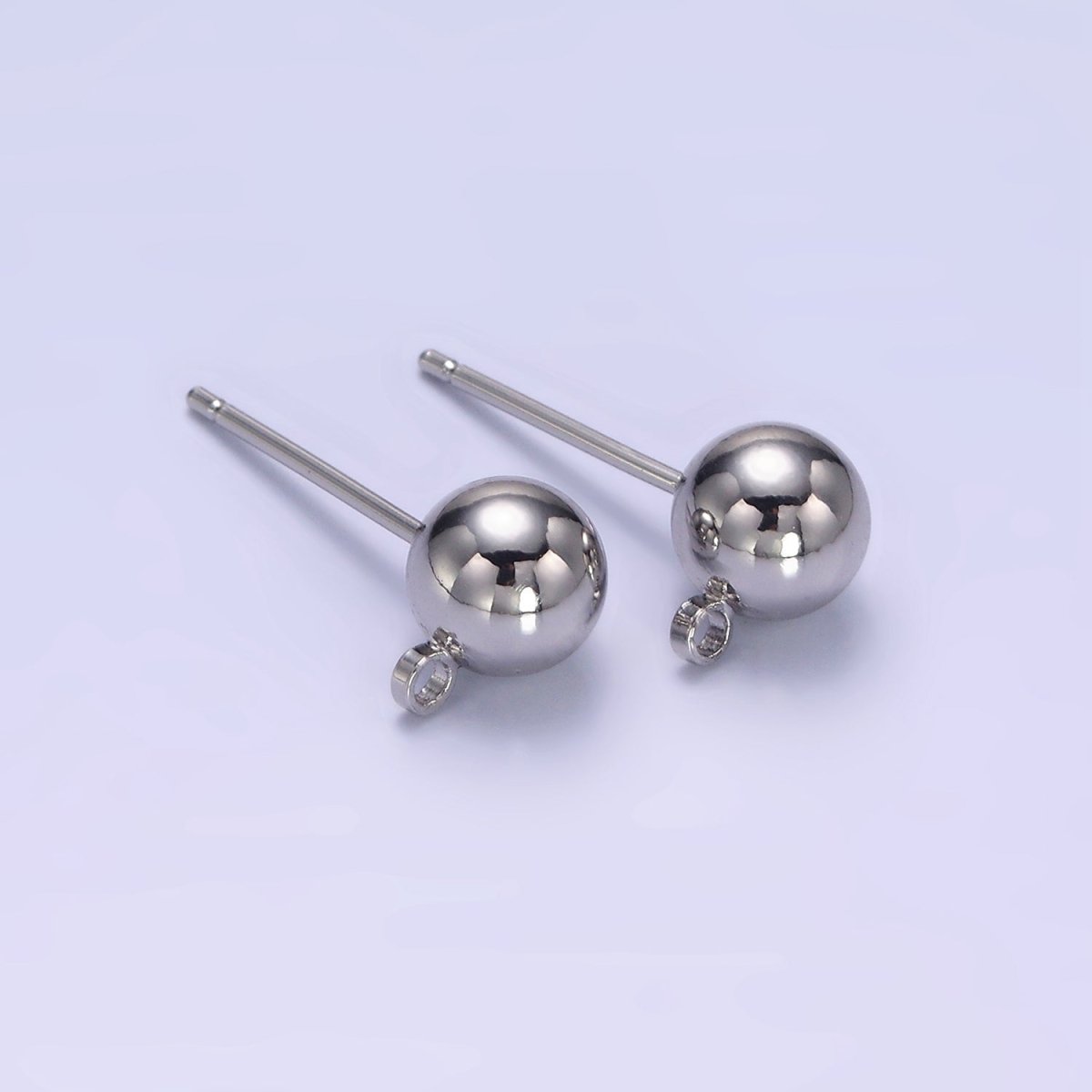 1 pair 3,5,6mm Small Ball Stud Earrings Ball 14K Gold Filled Post Earring with Closed Loop for Earring Supply Z-673 Z-678 - DLUXCA
