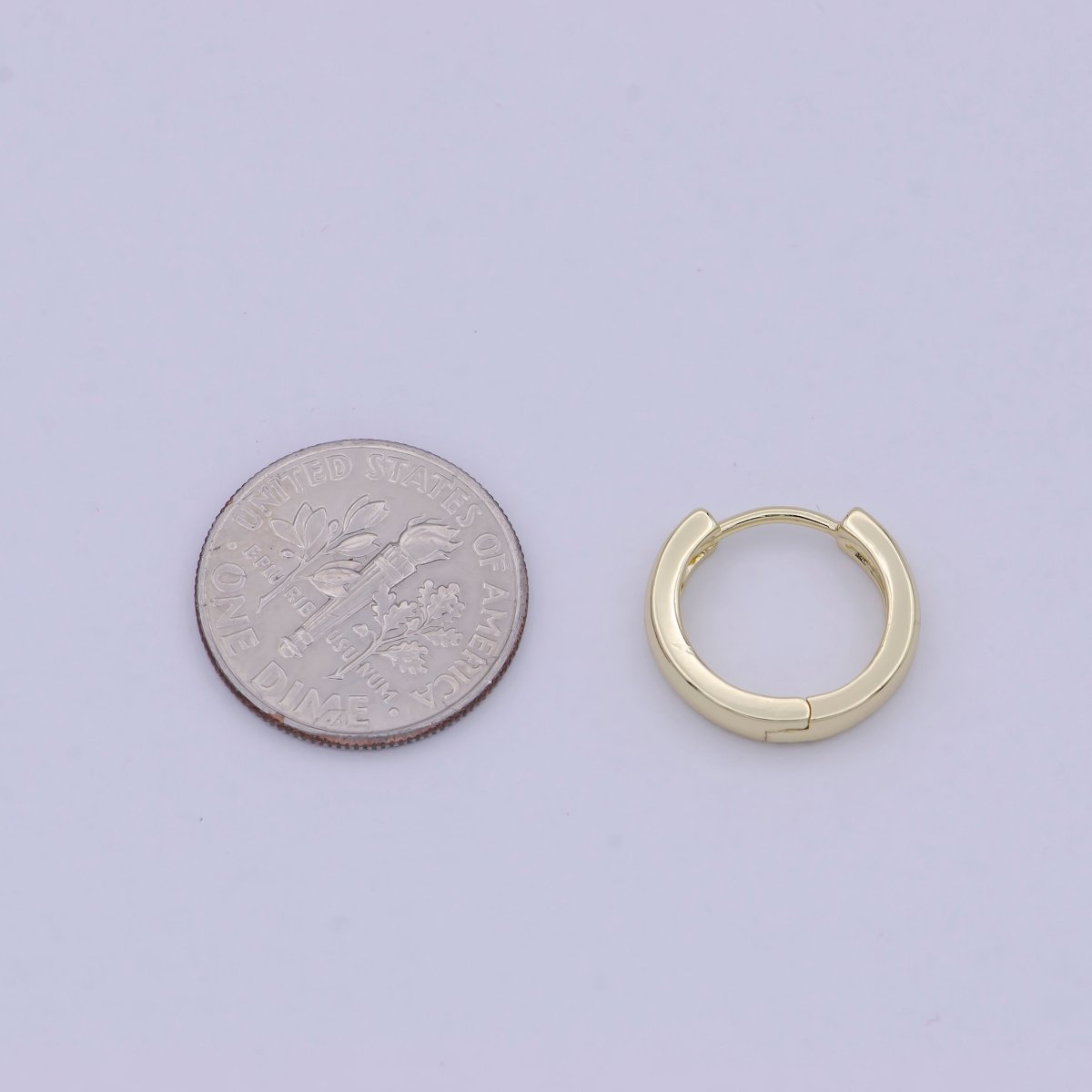 1 PAIR Gold Filled Huggie Hoop Earrings Minimalist Hoop Dainty Earrings Huggie Hoop for Everyday Wear T-305 - DLUXCA