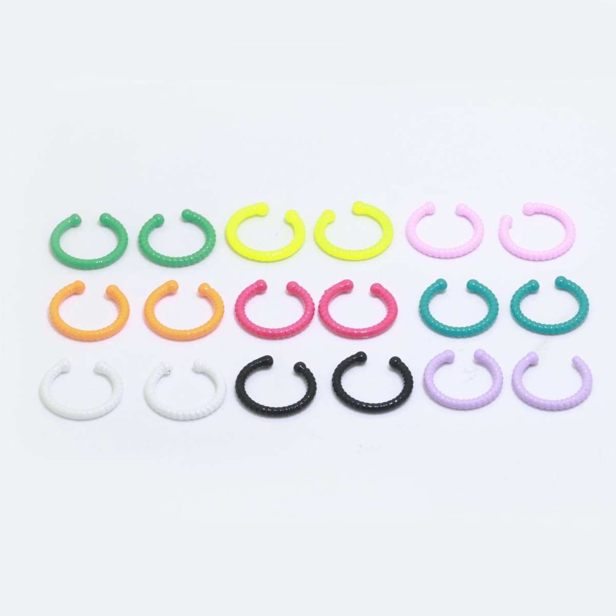 1 pair Neon Color Ear Cuff Earring Nonpierced Ear cuff for Cartilage, Dainty Earring Y2K Jewelry AI-021~AI-029 - DLUXCA