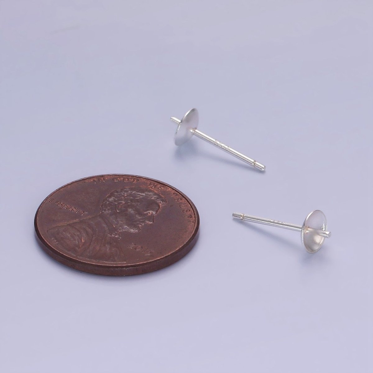 1 pair S925 Sterling Silver Drill Post Stud with peck Earrings Findings for Jewelry Making | SL-363 - DLUXCA