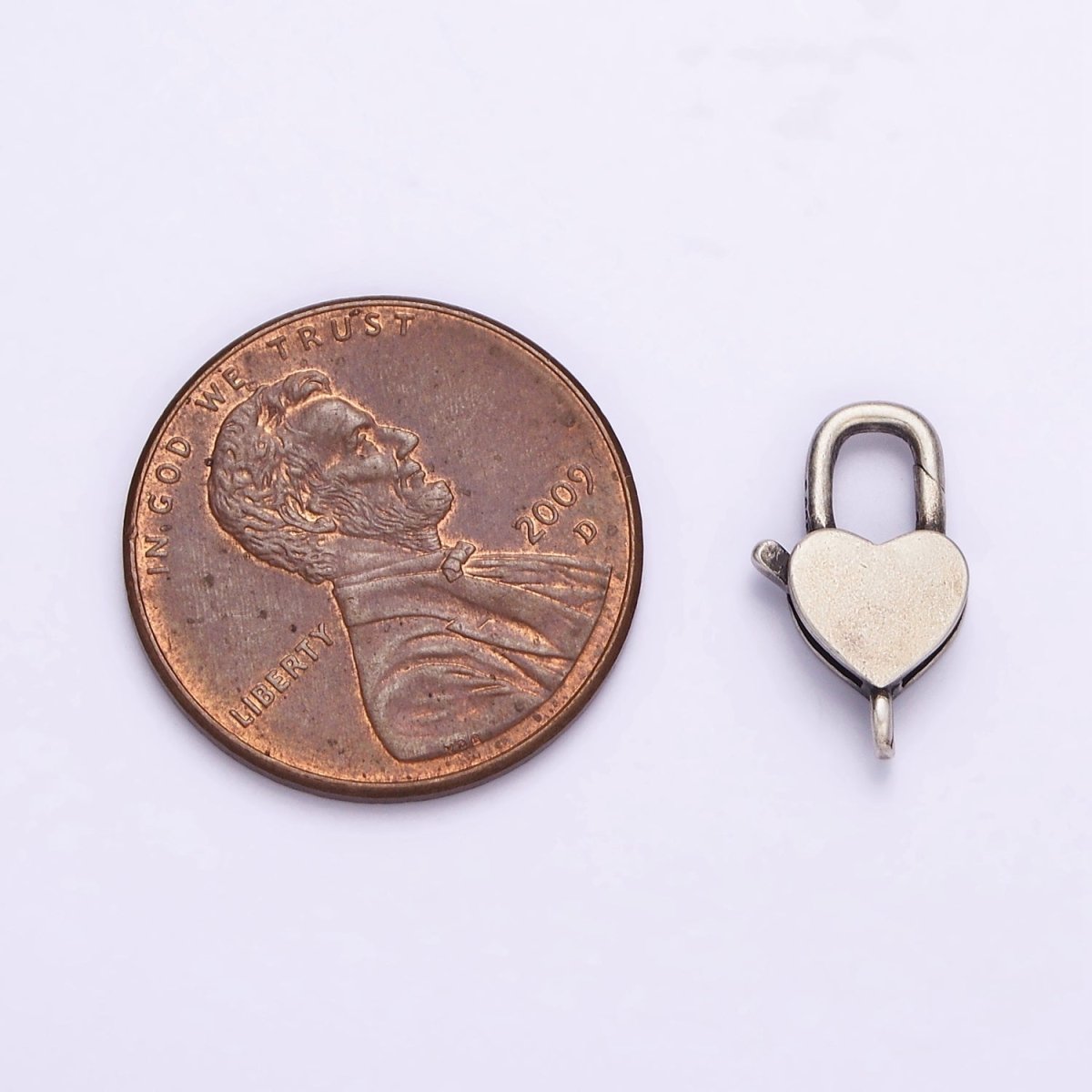 1 Pc 13x8.2 mm Sterling Silver Heart Lobster Clasp for Jewelry Making SL-308 - DLUXCA