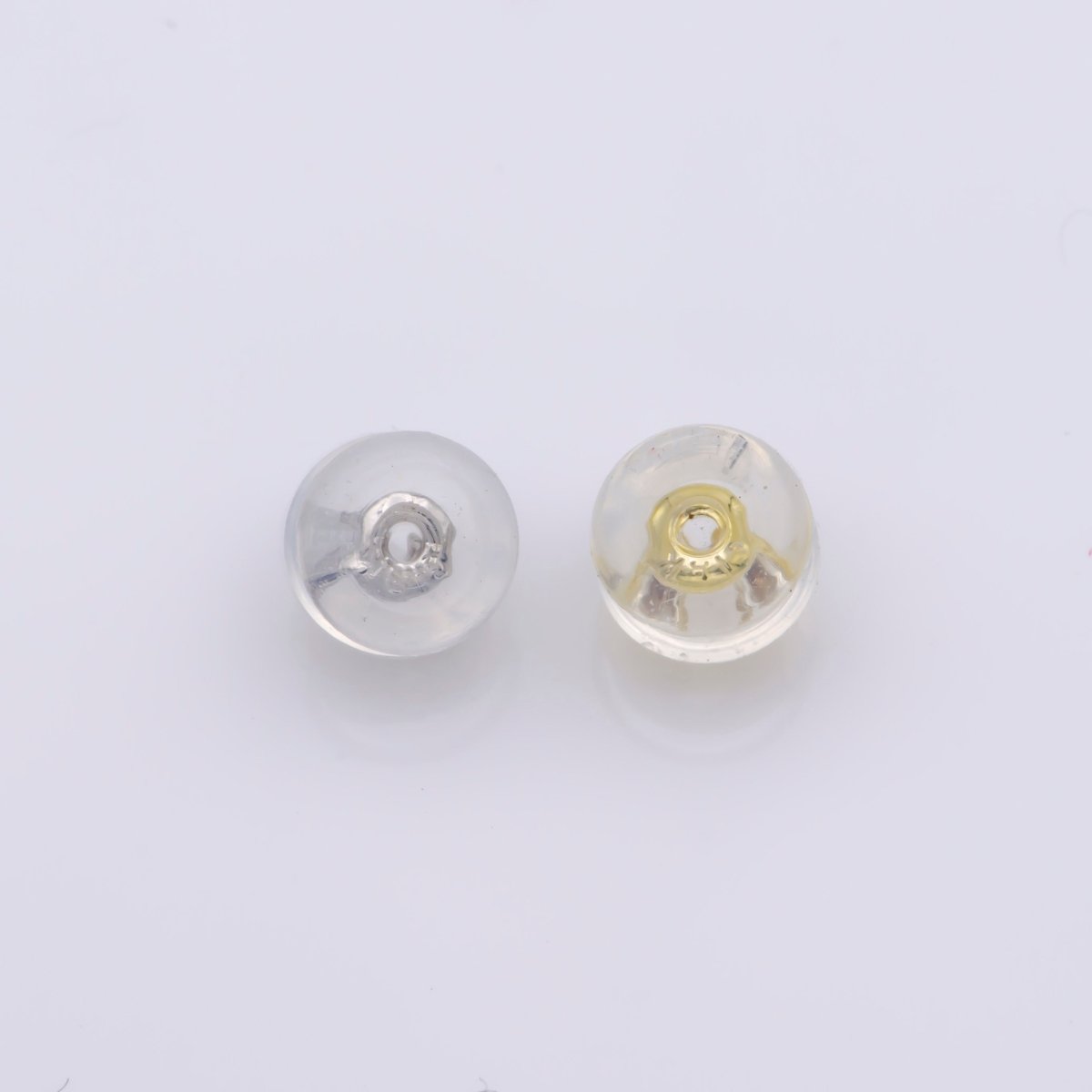 10 pair Gold Earring Backs Soft Clear Silicone Padded Mushroom Safety Grip Earring Backings Secure Hypoallergenic Pierced Studs Silver Back K-921 K-922 - DLUXCA