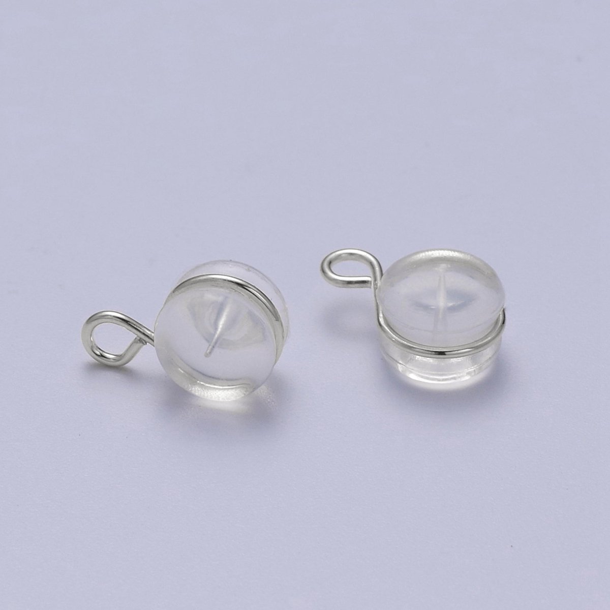 10 pair Soft Silicone Earring Backs for Studs Gold/Silver Rubber Earring Backs with Open Link Hypoallergenic Safety Plastic Earring Back for Jewelry Making K-312 - DLUXCA
