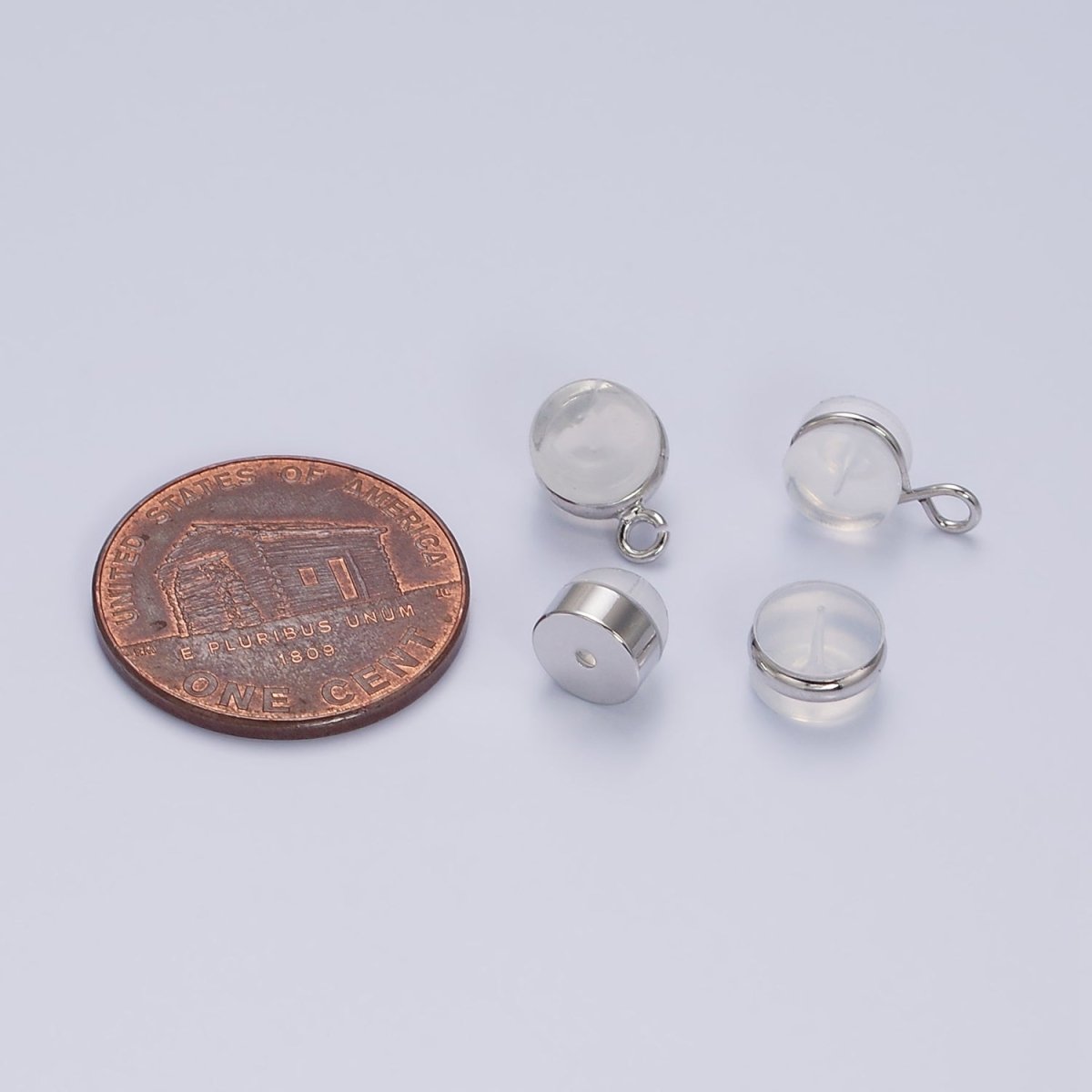 10 pair Soft Silicone Earring Backs for Studs Silver Rubber Earring Backs with Open Link Hypoallergenic Safety Plastic Earring Back for Jewelry Making Z-425 Z-426 Z-427 Z-428 - DLUXCA