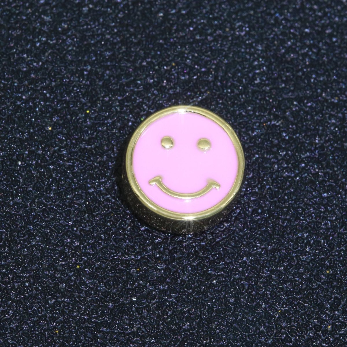 10mm Enamel Heart Smiley Face Bead, Emoji Bead, Happy Face, Gold Cute Spacer Bead, Necklace And Bracelet Making, Jewelry Supply B-604 B-606 B-607 B-609 B-610 - DLUXCA