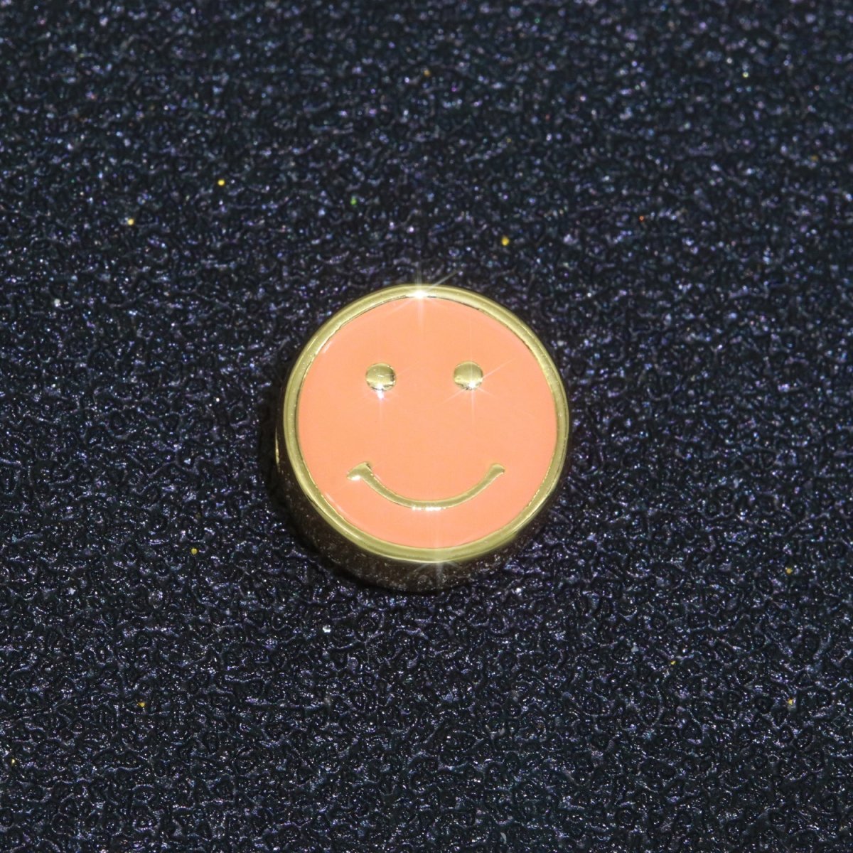 10mm Enamel Heart Smiley Face Bead, Emoji Bead, Happy Face, Gold Cute Spacer Bead, Necklace And Bracelet Making, Jewelry Supply B-604 B-606 B-607 B-609 B-610 - DLUXCA