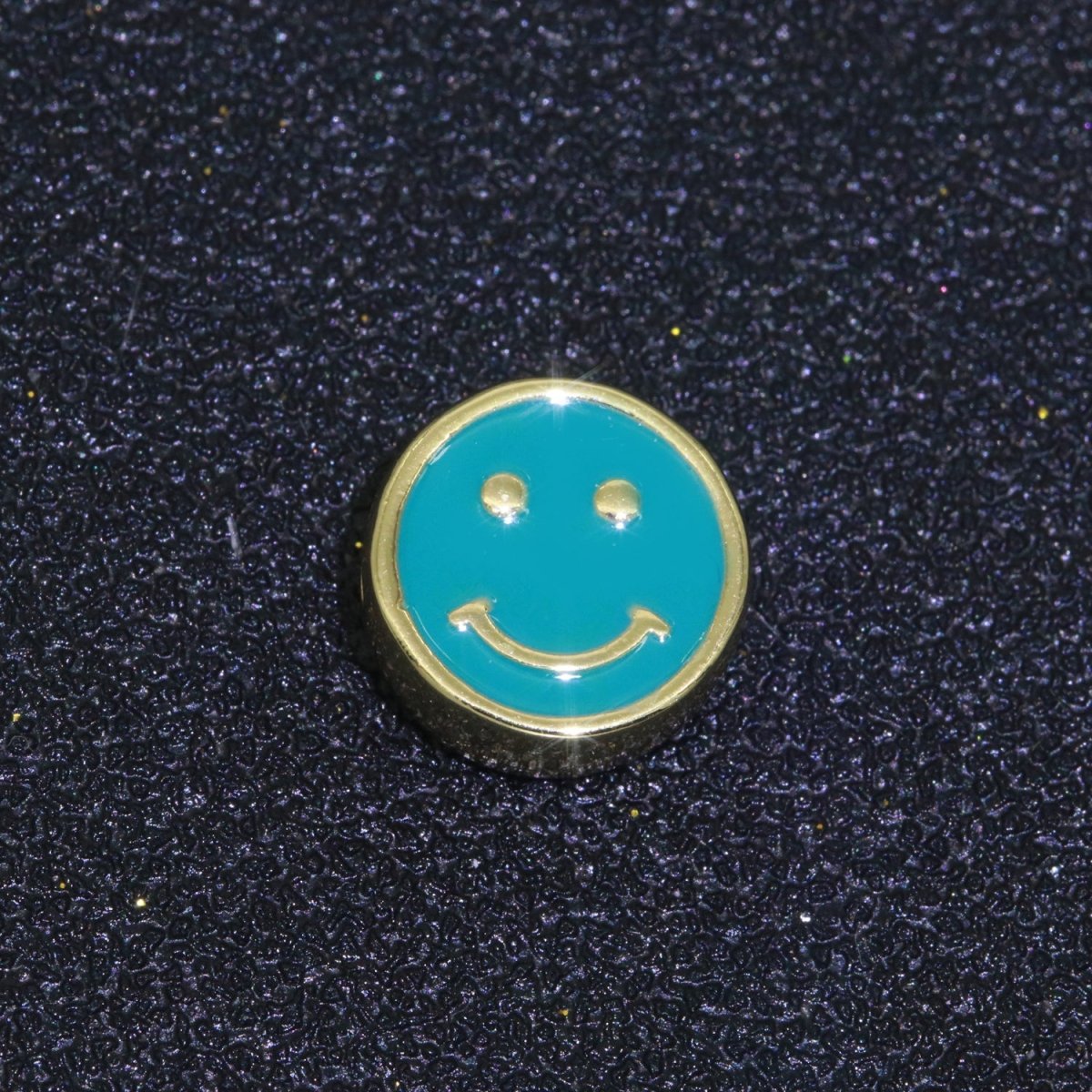 10mm Enamel Heart Smiley Face Bead, Emoji Bead, Happy Face, Gold Cute Spacer Bead, Necklace And Bracelet Making, Jewelry Supply B-604 B-606 B-607 B-609 B-610 - DLUXCA