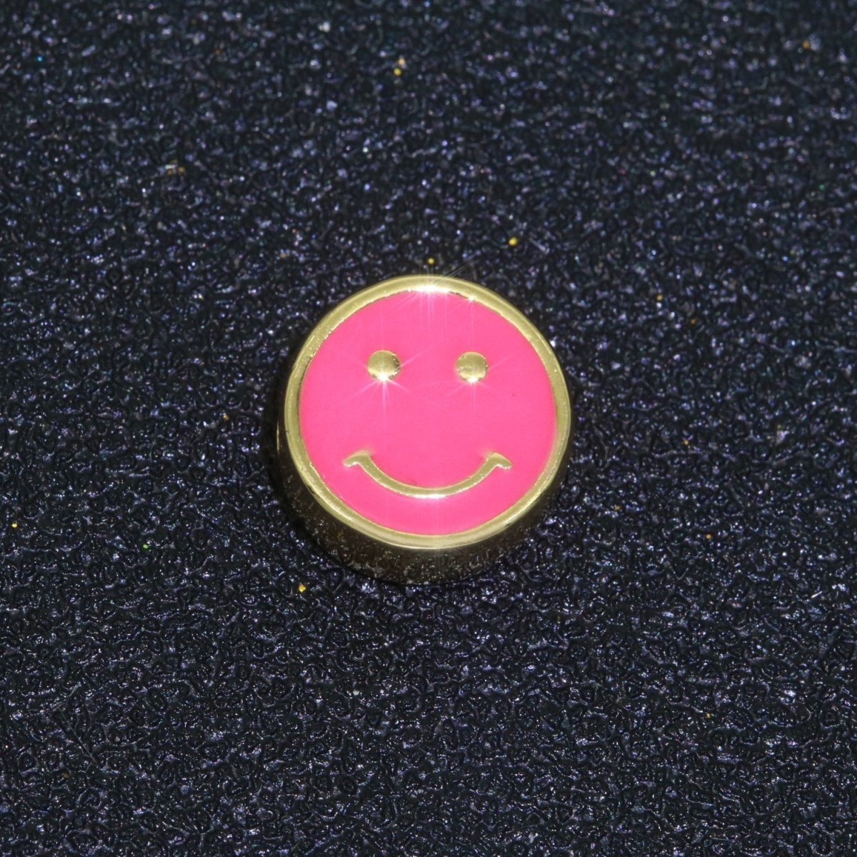 10mm Enamel Heart Smiley Face Bead, Emoji Bead, Happy Face, Gold Cute Spacer Bead, Necklace And Bracelet Making, Jewelry Supply B-604 B-606 B-607 B-609 B-610 - DLUXCA