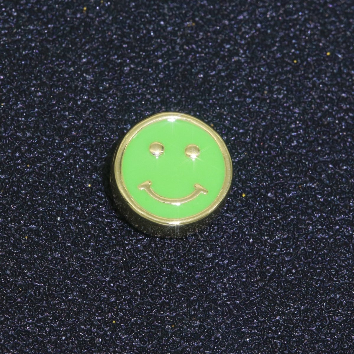10mm Enamel Heart Smiley Face Bead, Emoji Bead, Happy Face, Gold Cute Spacer Bead, Necklace And Bracelet Making, Jewelry Supply B-604 B-606 B-607 B-609 B-610 - DLUXCA