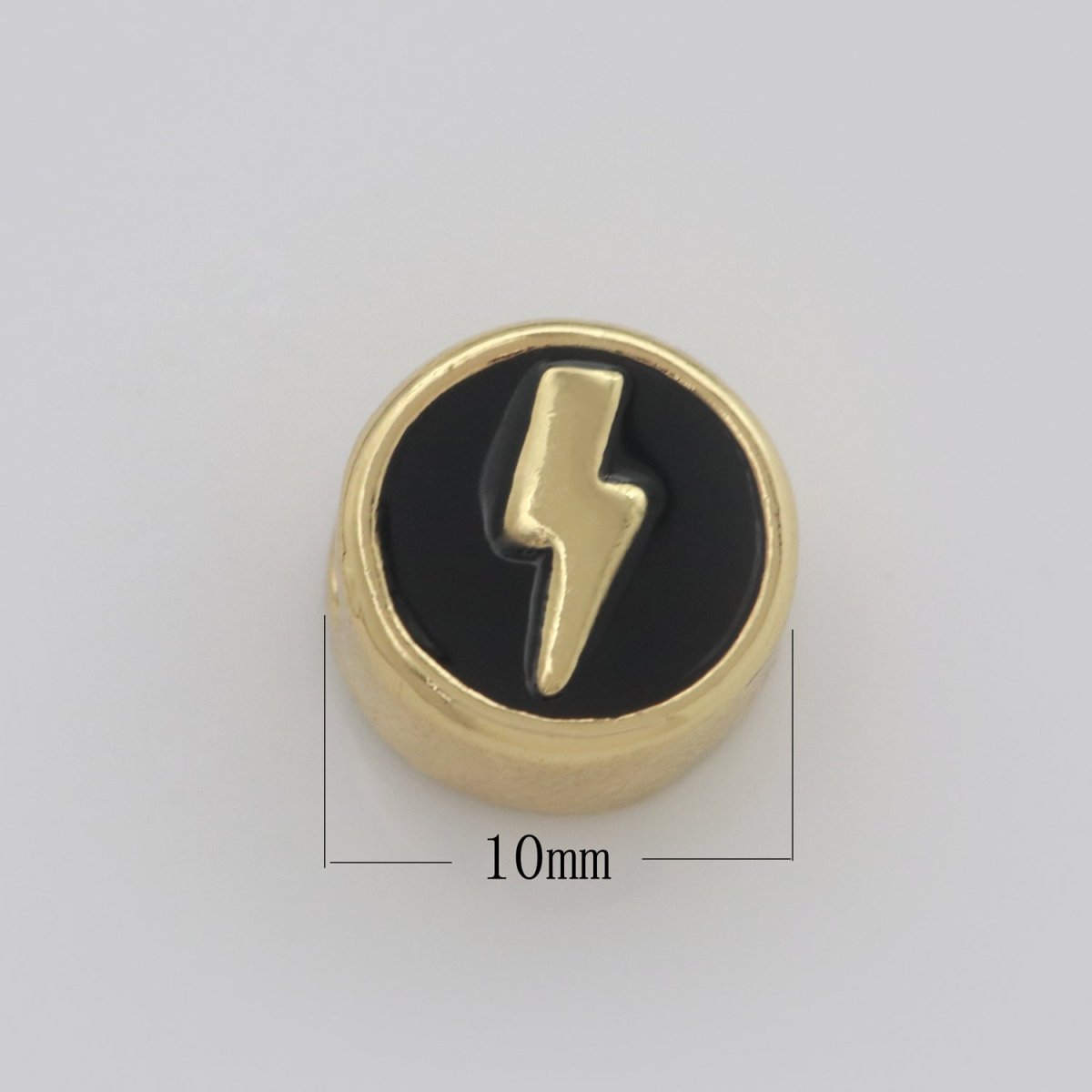 10mm enamel Round bead Add on Symbol bracelet bead personalized bracelet jewelry Moon, Star, Thunder, Heart, Happy Face, Virgin Mary Design B-696 to B-707 - DLUXCA