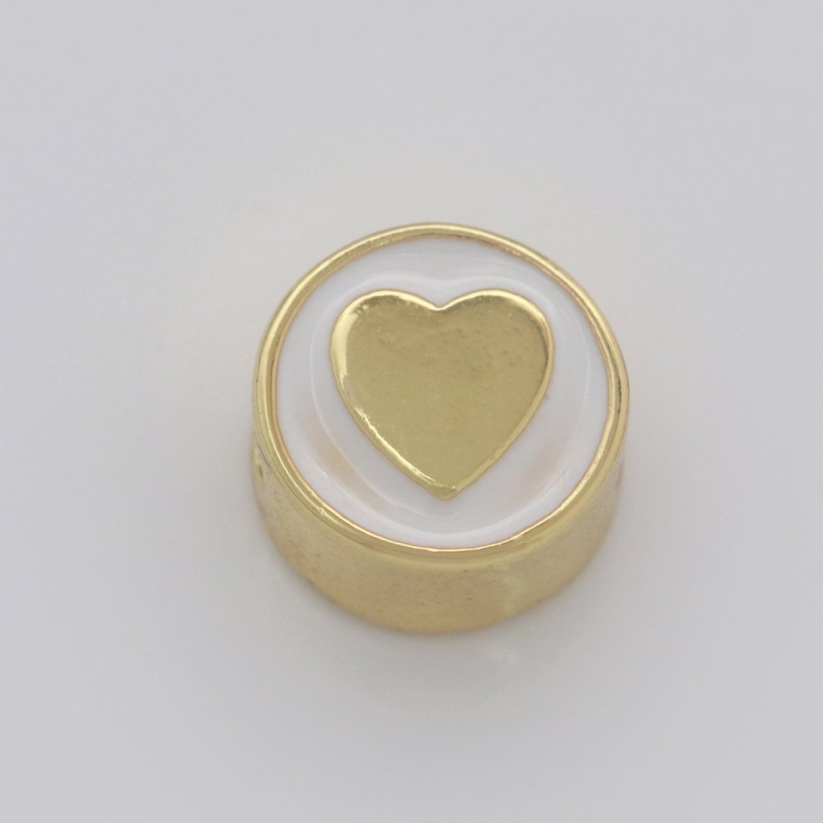 10mm enamel Round bead Add on Symbol bracelet bead personalized bracelet jewelry Moon, Star, Thunder, Heart, Happy Face, Virgin Mary Design B-696 to B-707 - DLUXCA