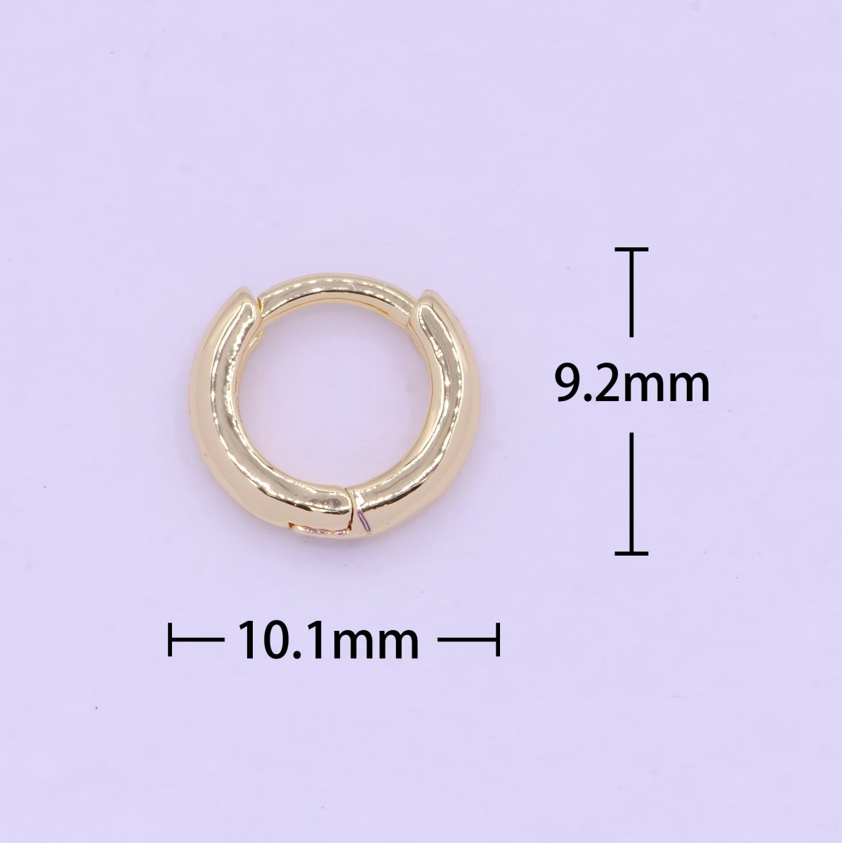 10mm Hoop Earrings in 14k Gold Filled Huggie Hoop Earrings Gold Hoop Earrings Simple Sleeper Hoops Earrings, Small Hoop Earrings Q-026 - DLUXCA
