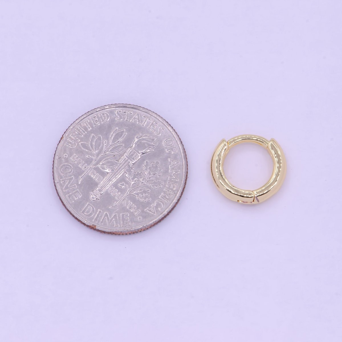 10mm Hoop Earrings in 14k Gold Filled Huggie Hoop Earrings Gold Hoop Earrings Simple Sleeper Hoops Earrings, Small Hoop Earrings Q-026 - DLUXCA